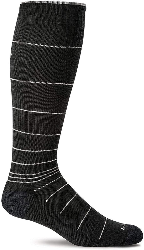 Sockwell Men's Circulator Moderate Graduated Compression Sock in Black 2 from the side