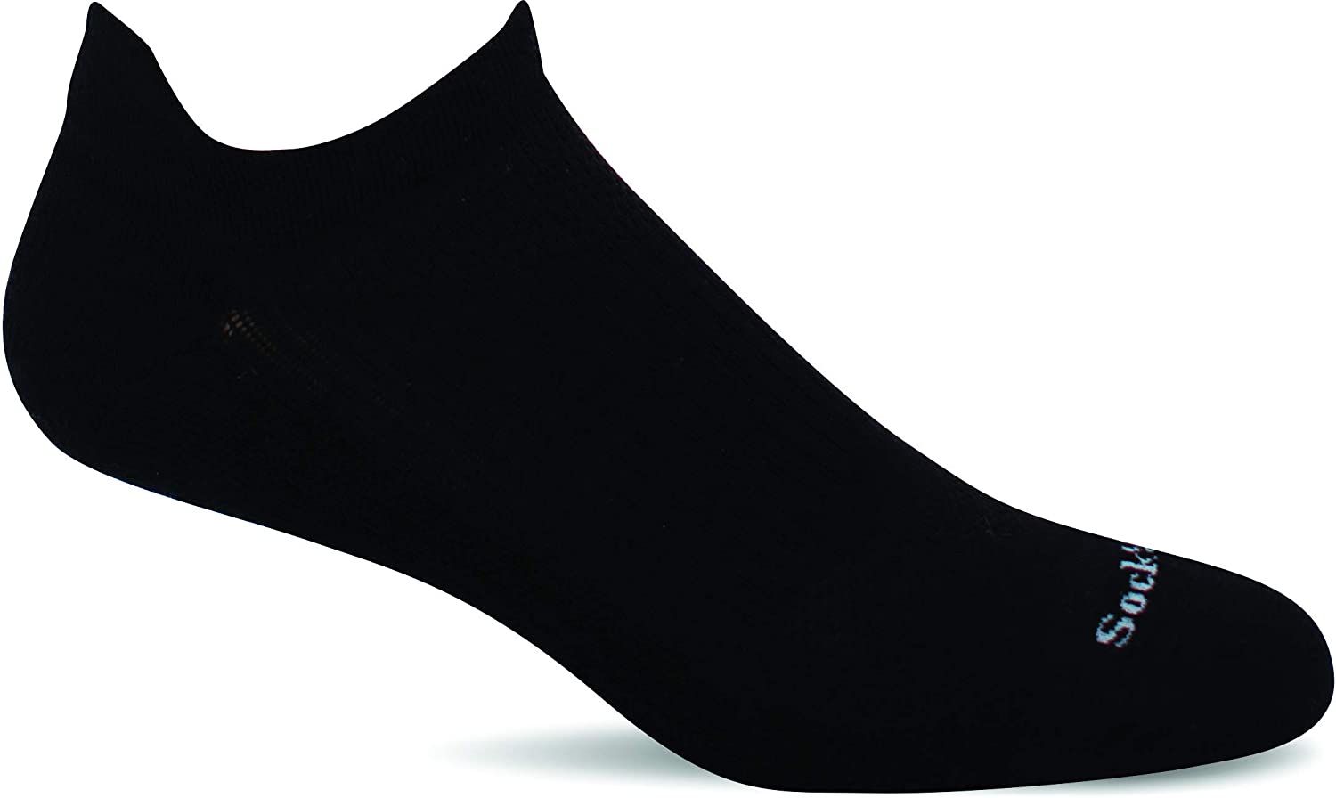 Men's Sockwell Flash Micro Moderate Compression Sock in Black Solid