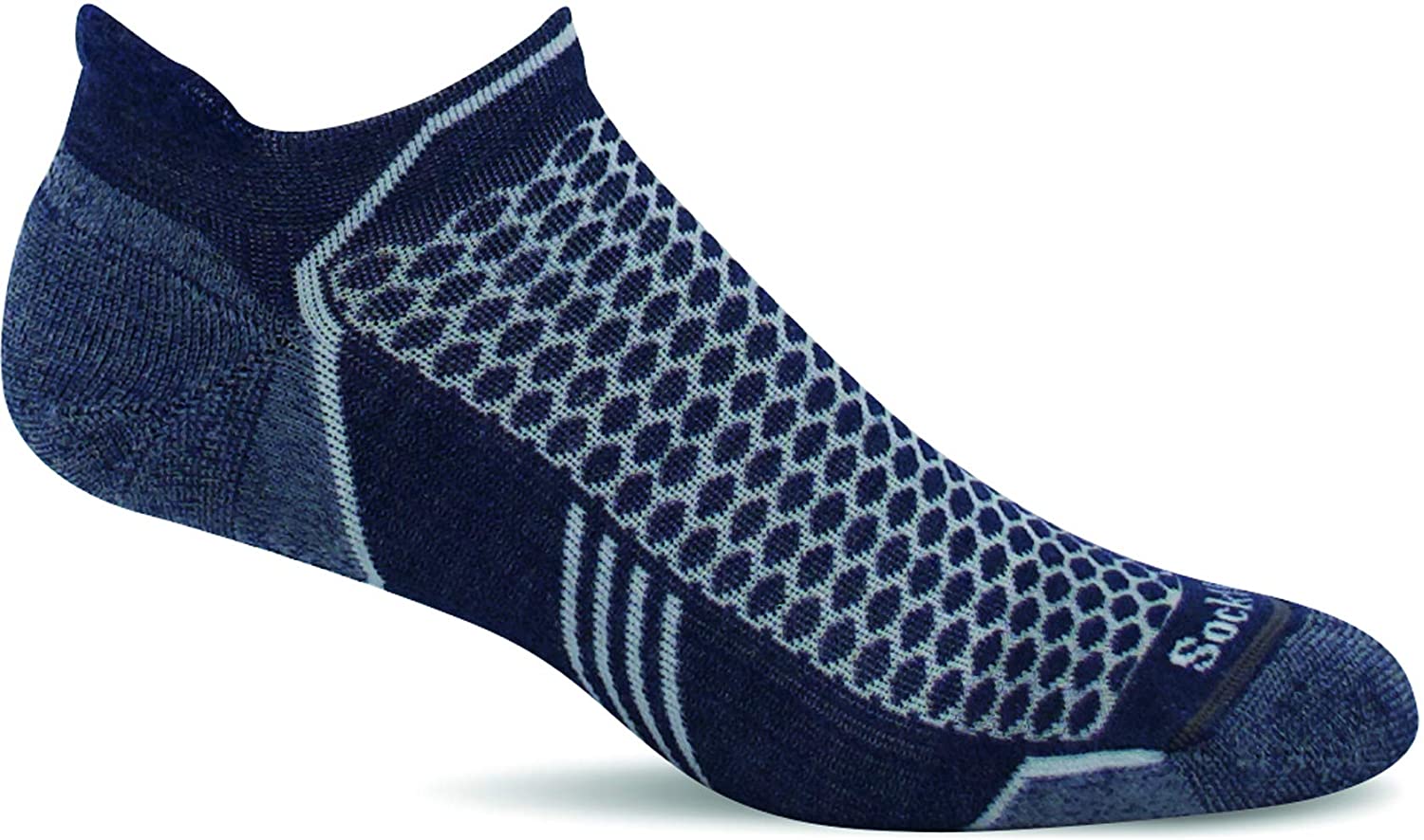 Sockwell Men's Incline Micro Moderate Compression Sock in Denim from the side