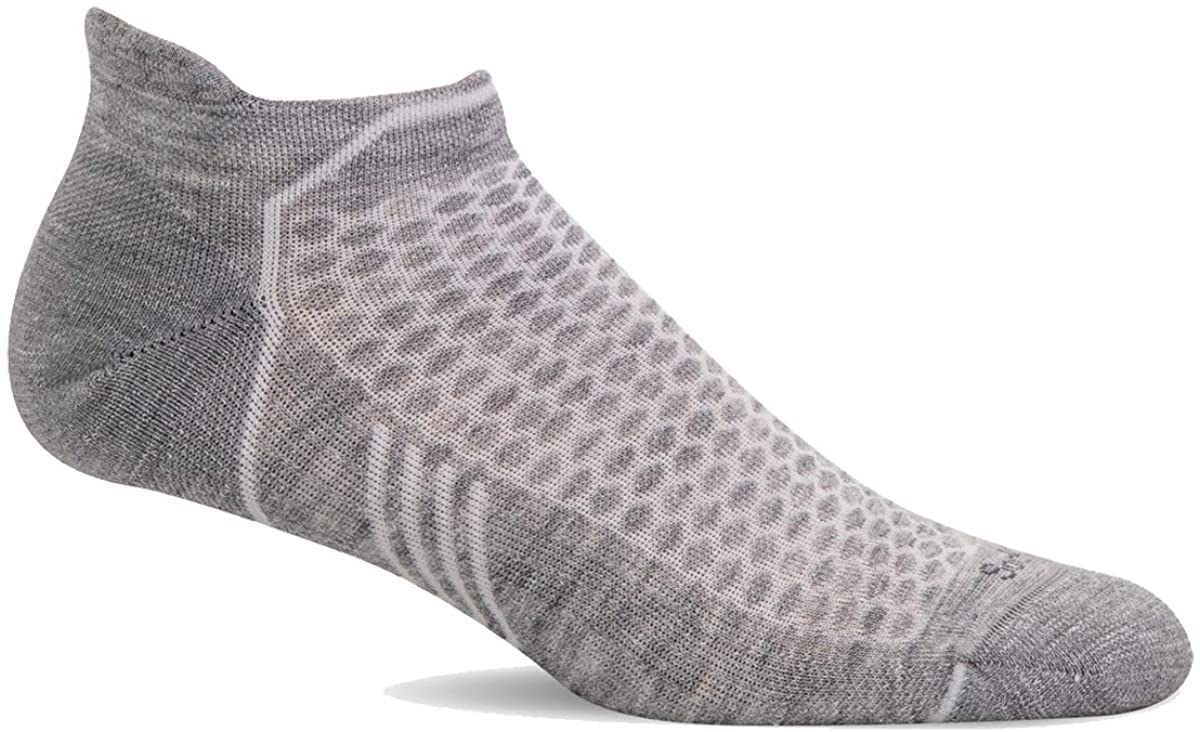 Sockwell Men's Incline Micro Moderate Compression Sock in Grey SMU from the side