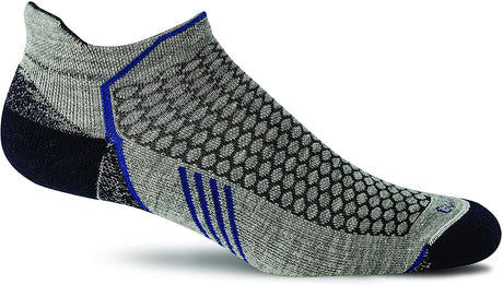 Sockwell Men's Incline Micro Moderate Compression Sock in Grey from the side