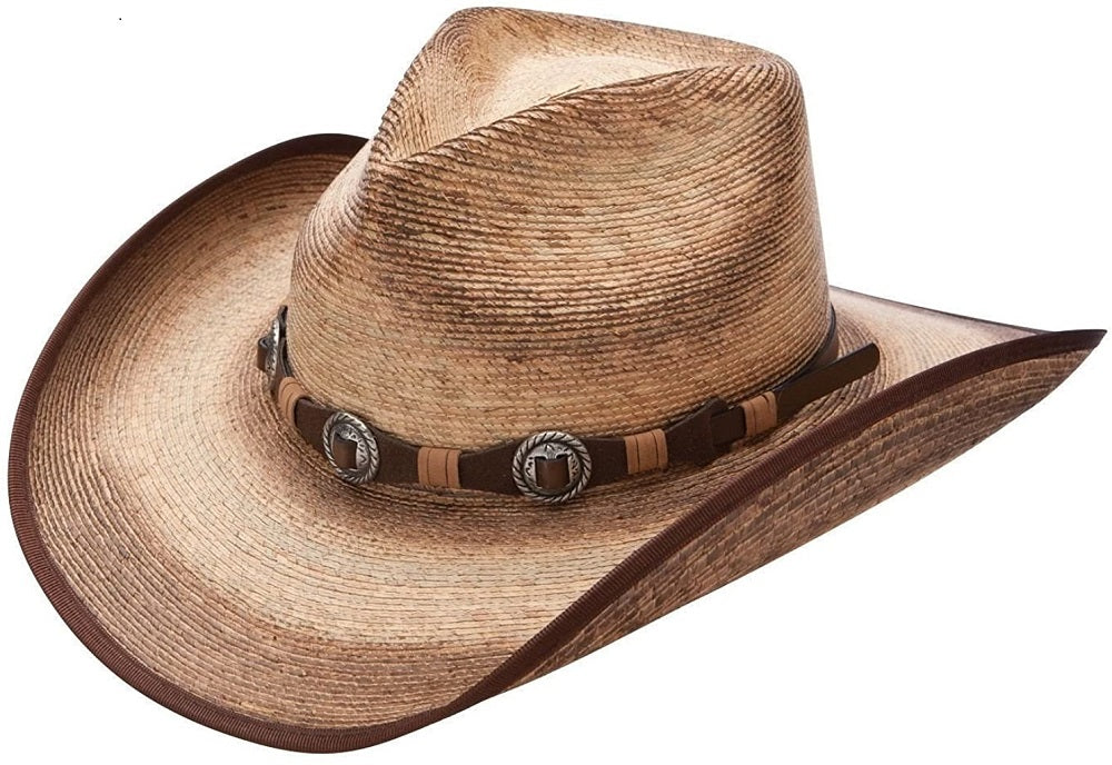 Mens Stetson Kimball Straw Outdoor Hat Natural Burned