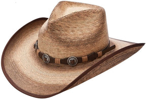 Mens Stetson Kimball Straw Outdoor Hat Natural Burned