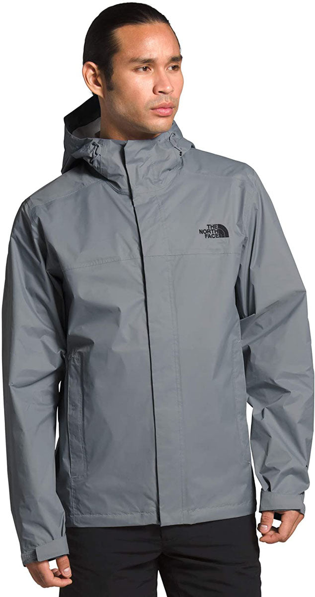 Men's The North Face Venture 2 Jacket in Mid Grey/Mid Grey/TNF Black from the front