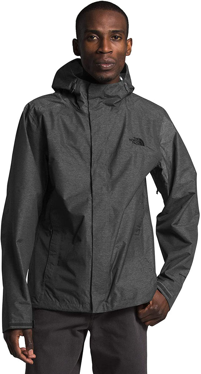Men's The North Face Venture 2 Jacket in TNF Dark Grey Heather/TNF Dark Grey Heather/TNF Black from the front