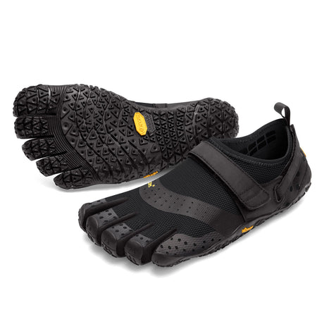 Men's Vibram Five Fingers V-Aqua Water Shoe in Black from the front