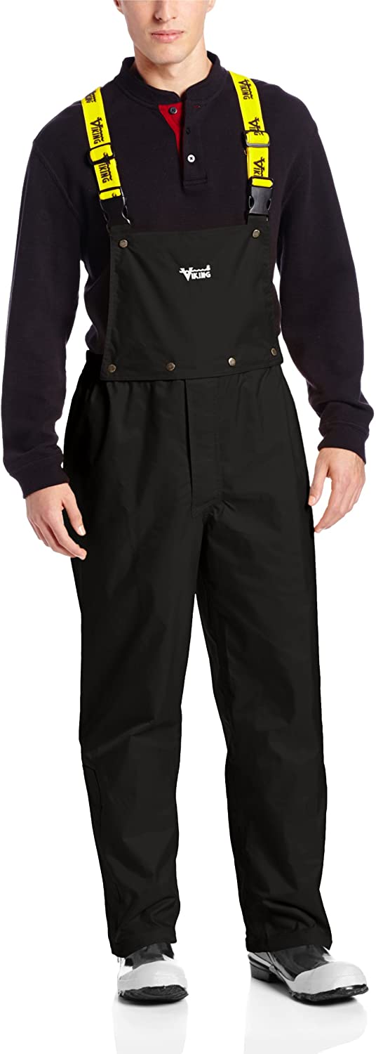 Men's Viking Journeyman 420D Industrial Bib Pant in Black from the front