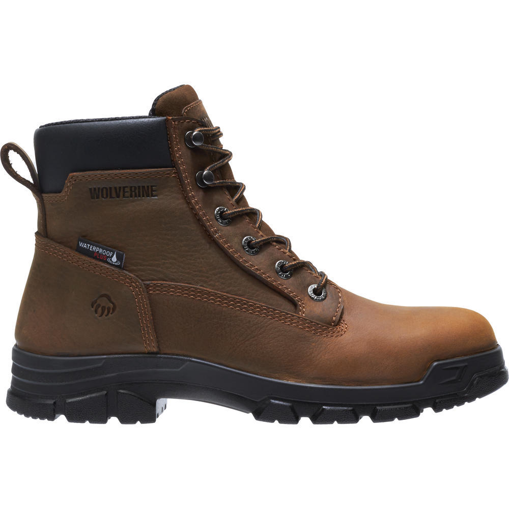 Wolverine Men's Chainhand 6" Steel-Toe Waterproof Boot in Brown