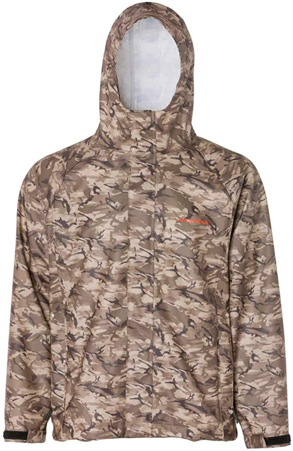 Neptune Jacket in Refraction Camo Stone color from the front view