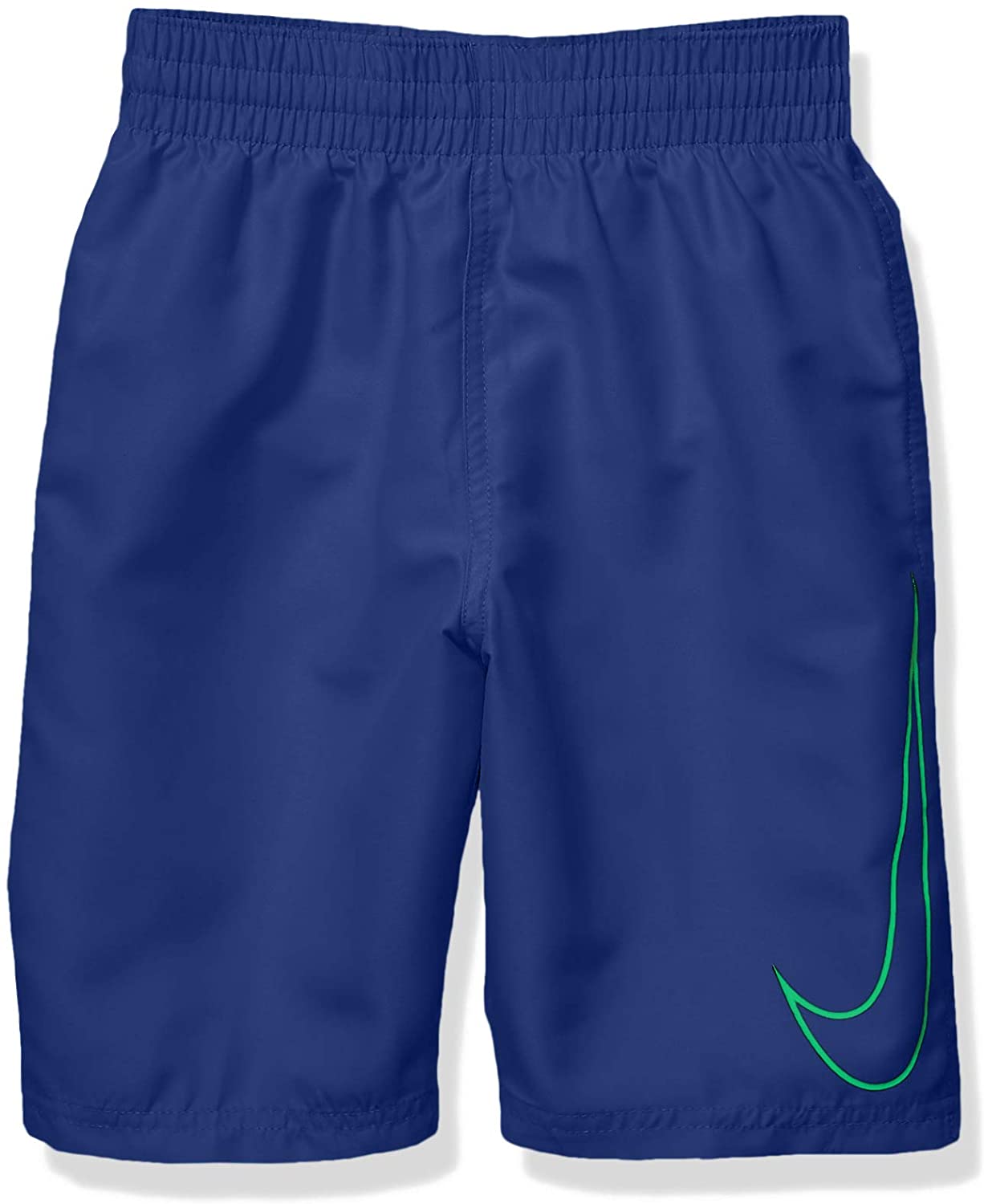 Boy's Nike Big Swoosh Solid Lap Volley Short Swim Trunk in Game Royal color from the front