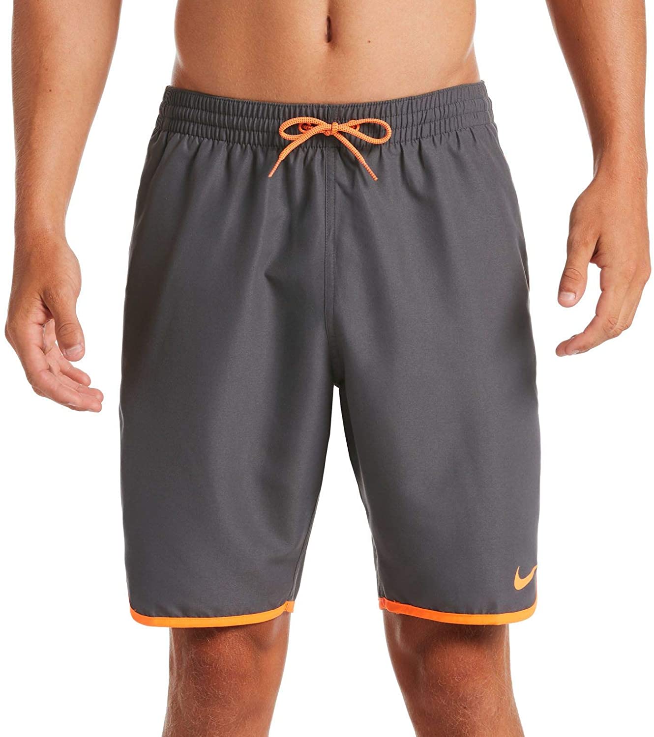 Men's Nike Diverge 9" Volley Short Swim Trunk in Iron Grey color from the front