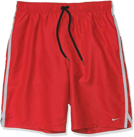 Men's Nike Diverge 9" Volley Short Swim Trunk in University Red color from the front