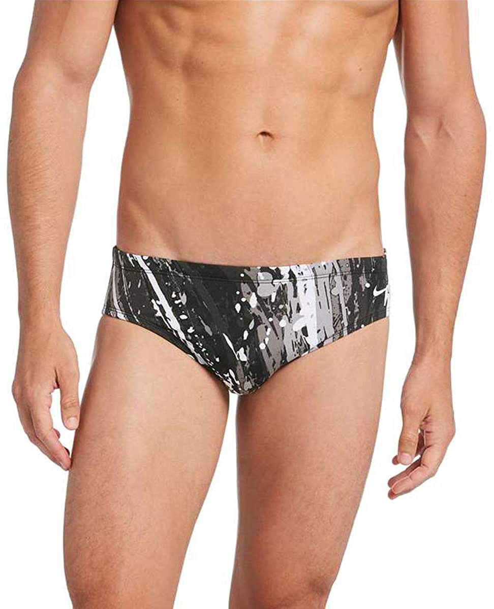 Nike Swim Men's Brief in Black color from the front