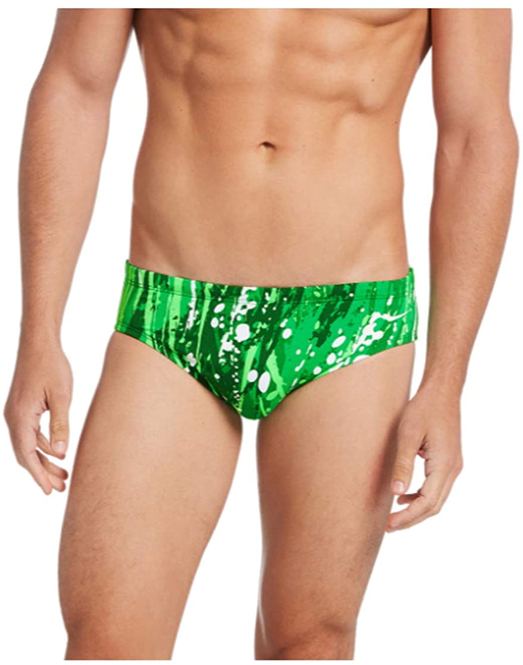 Nike Swim Men's Brief in Court Green color from the front