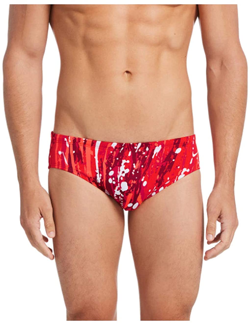 Nike Swim Men's Brief in University Red color from the front