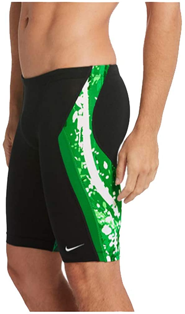 Nike Swim Men's Jammer in Court Green color from the front