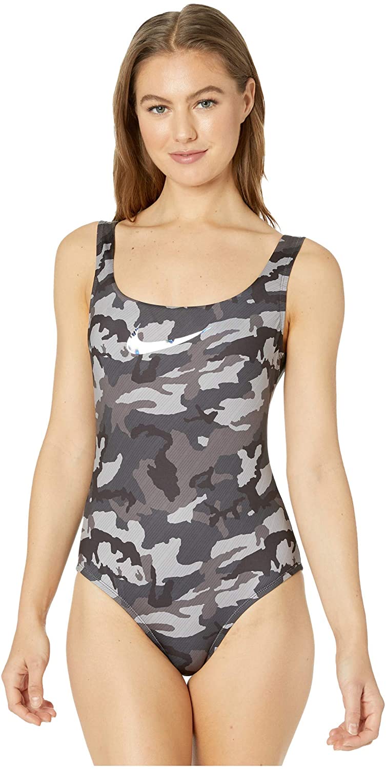 Nike Swim Women's U-Back One Piece in Black color from the front