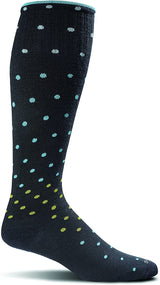 Sockwell Women's On the Spot Sock in Black Multi color from the side