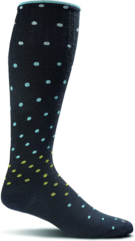 Sockwell Women's On the Spot Sock in Black Multi color from the side