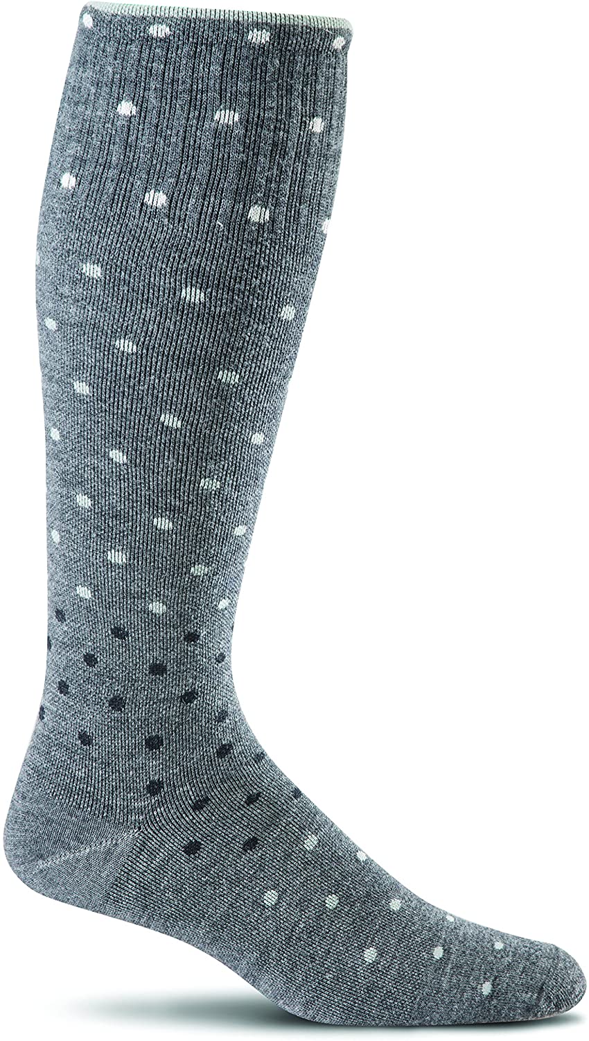 Sockwell Women's On the Spot Sock in Charcoal color from the side