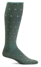 Sockwell Women's On the Spot Sock in Eucalyptus color from the side