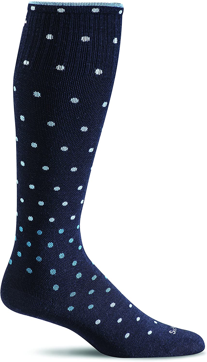 Sockwell Women's On the Spot Sock in Navy color from the side