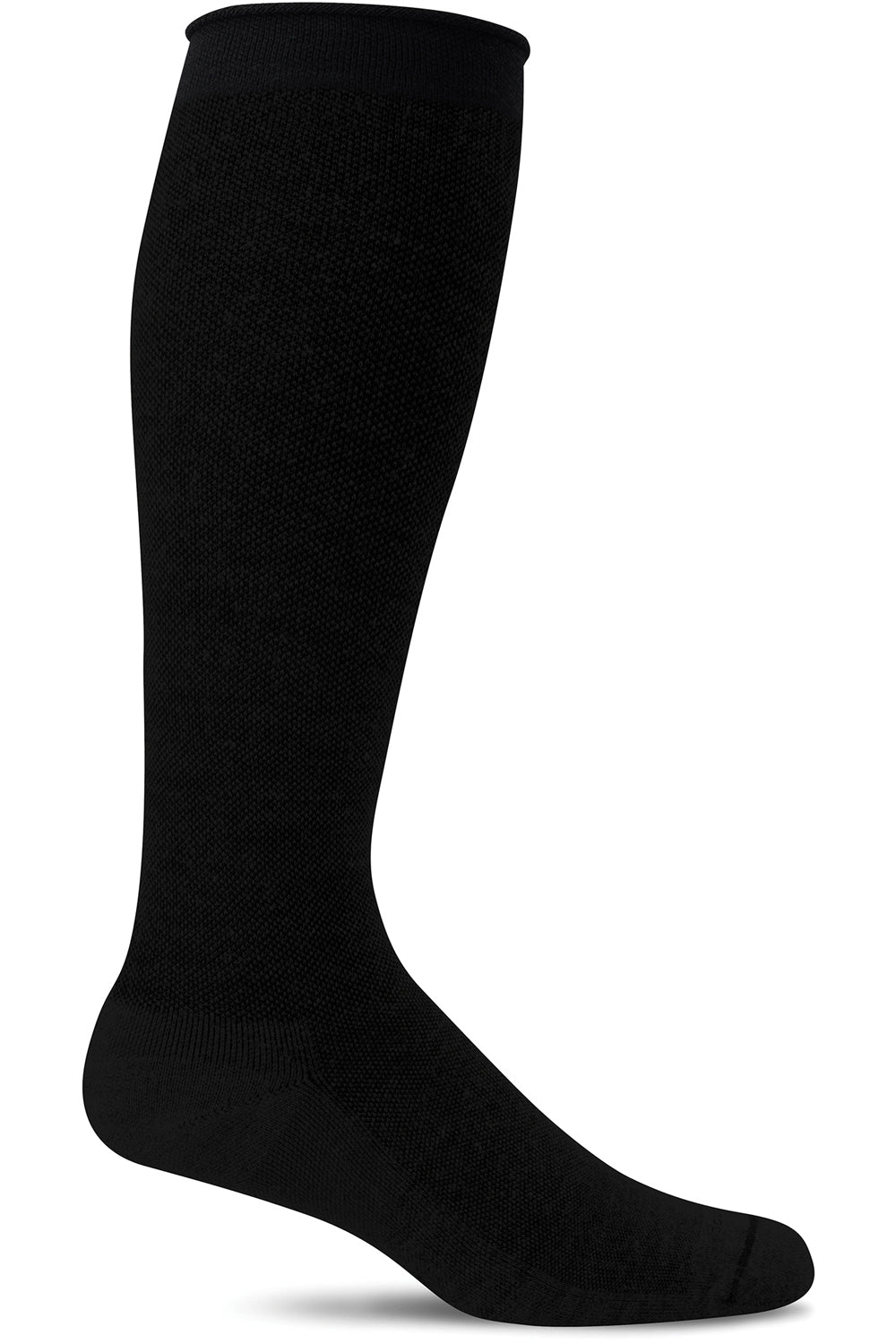 Sockwell Women's Orbital Stripe Sock in Black color from the side