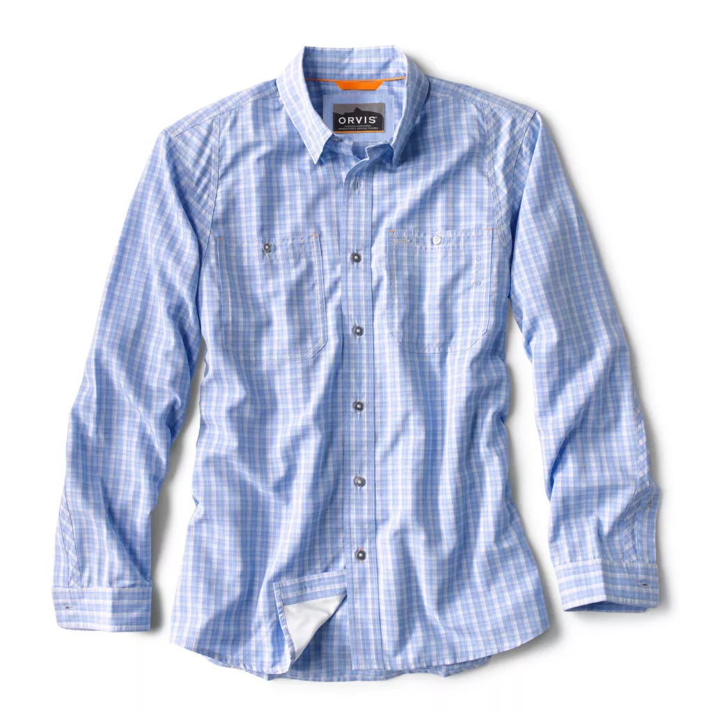 Orvis Men's Tech Chambray Work Shirt - Black Large Tall Orvis Men's Tech Chambray Work Shirt - Black Large Tall