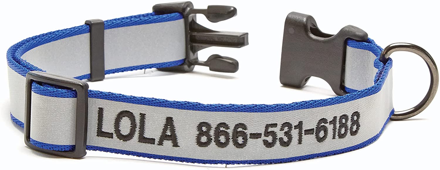 Orvis Personalized Reflective Collar in Blue