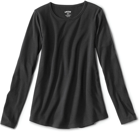 Orvis Women's Long-Sleeved Relaxed Perfect Tee in Black