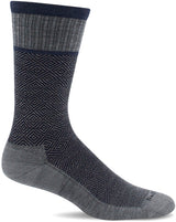 Sockwell Men's Plantar Cush Crew Sock in Grey color from the side