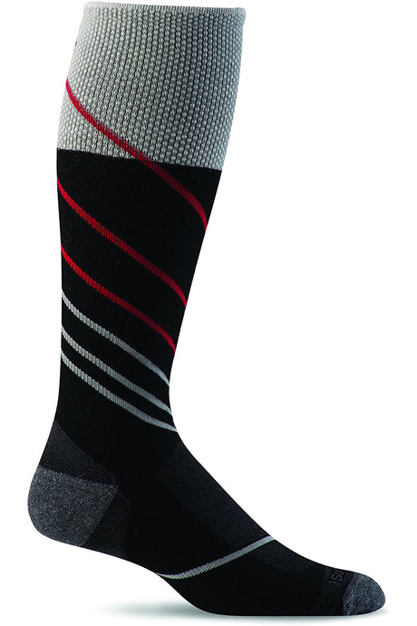 Sockwell Men's Pulse Sock in Black color from the side