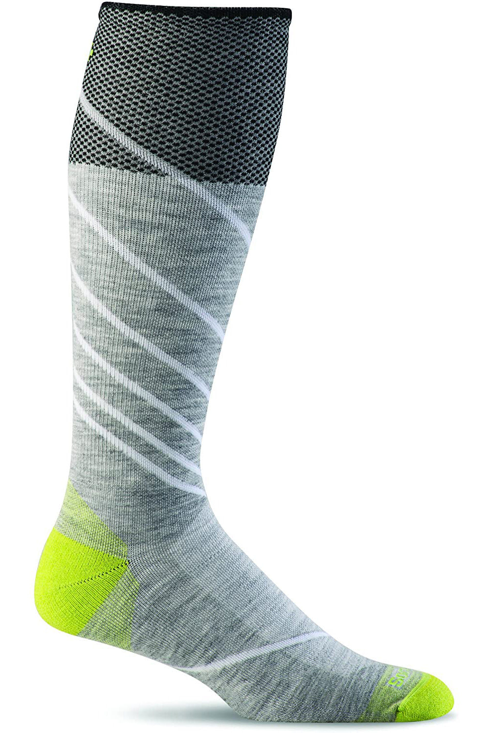 Sockwell Men's Pulse Sock in Grey color from the side