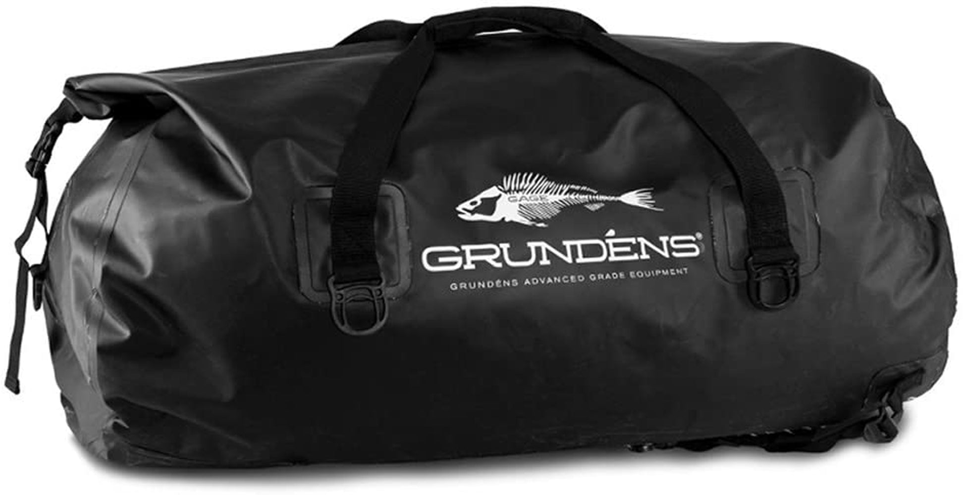 Shackelton 105L Duffel Bag in Black color from the front view