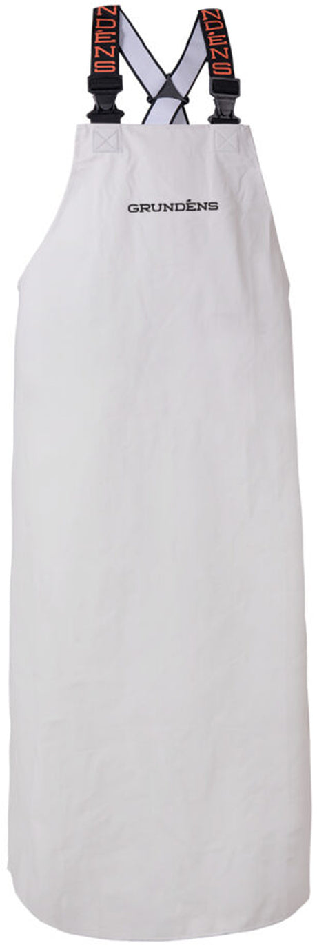 Shoreman PVC Apron in White color from the front view