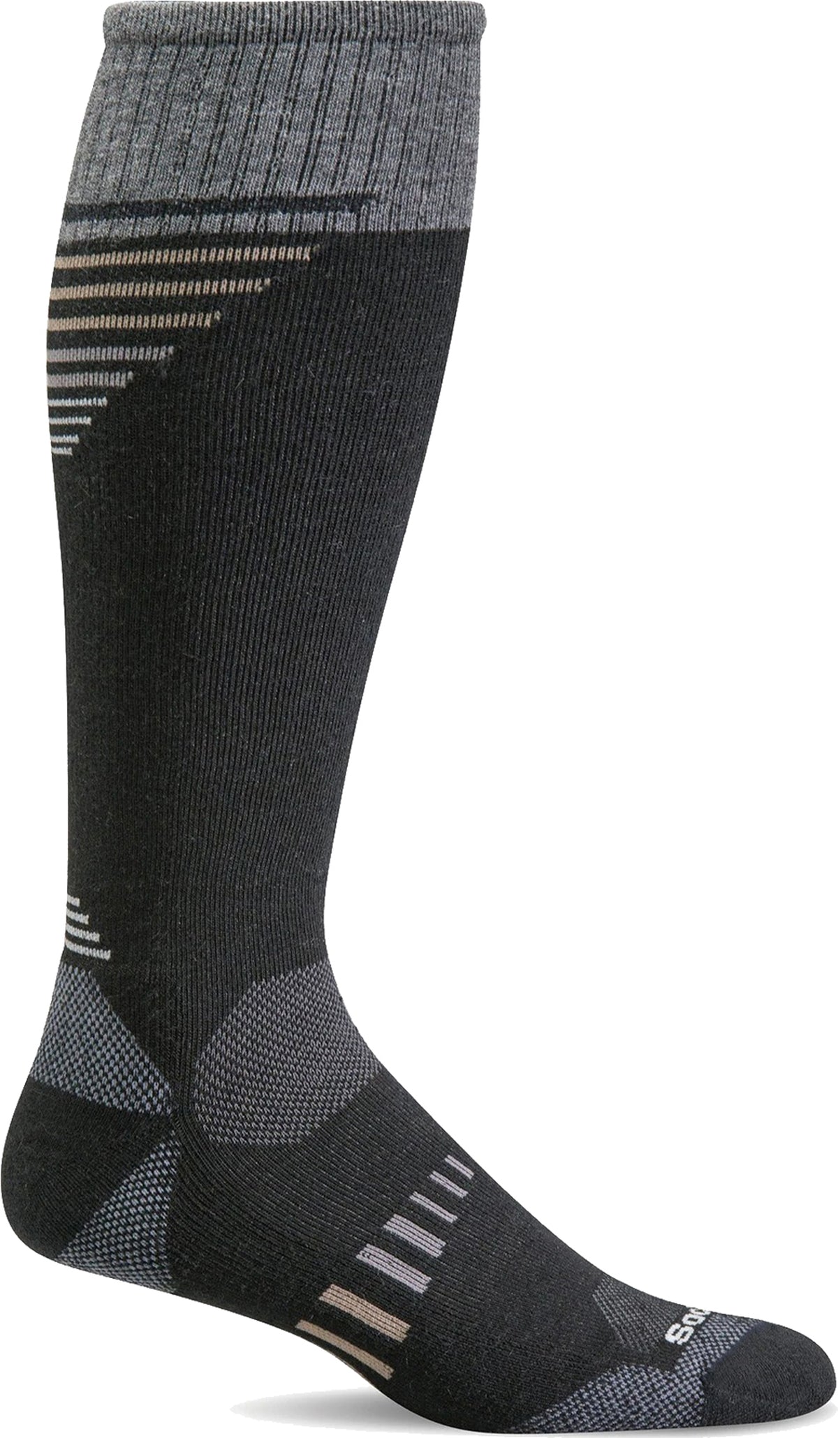 Mens Ascend II OTC Moderate Graduated Compression Sock Black