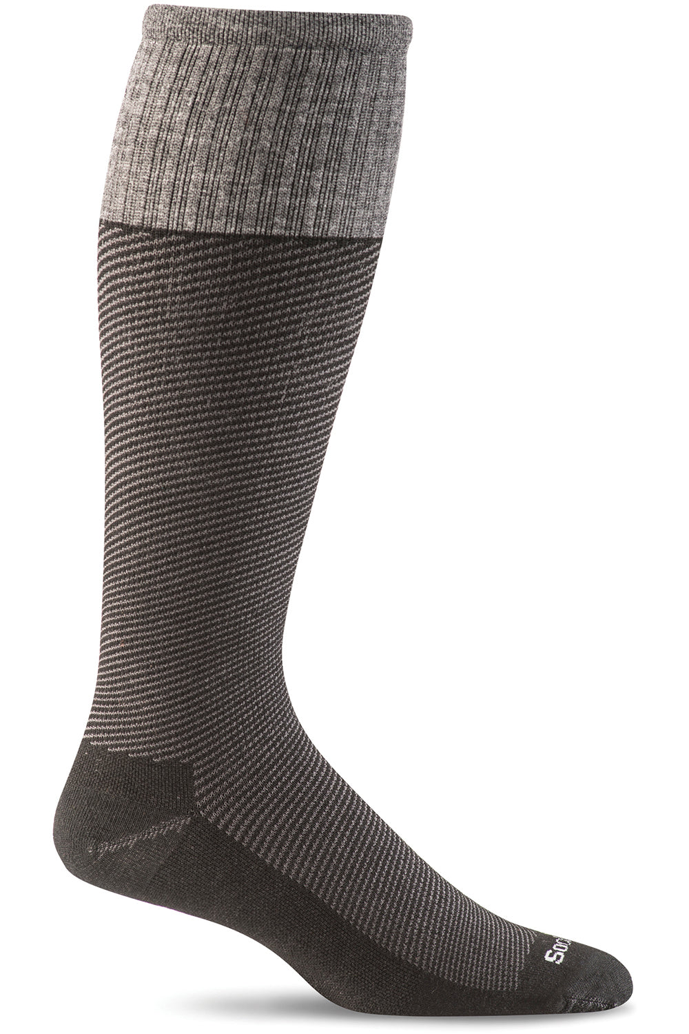 Sockwell Men's Bart Compression Sock in Black color from the side
