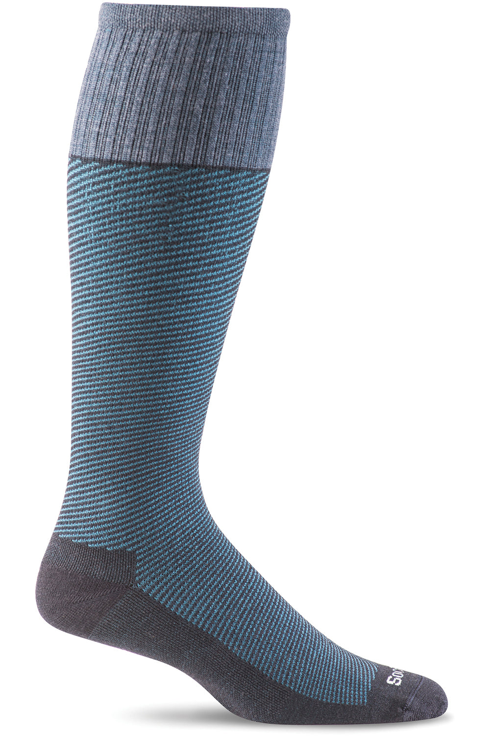 Sockwell Men's Bart Compression Sock in Navy color from the side