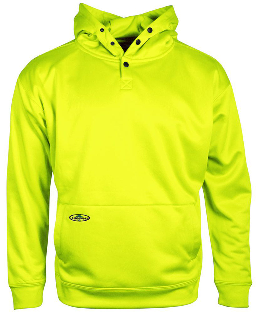 Tech Single Thick Pullover Sweatshirt in Safety Yellow color from the front view