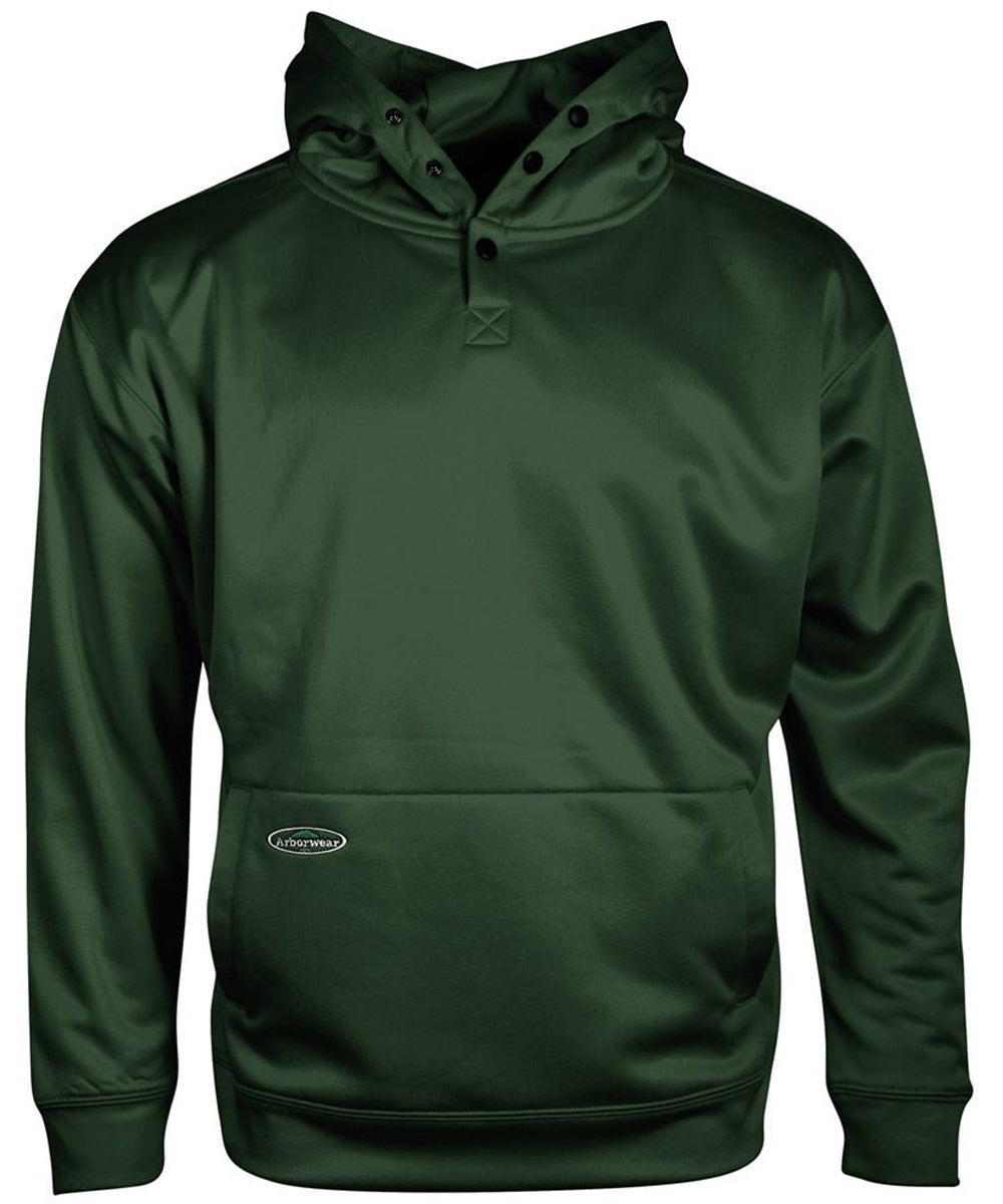 Tech Single Thick Pullover Sweatshirt in Forest Green color from the front view