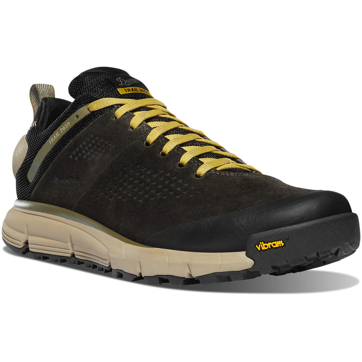 Trail 2650 Hiking Shoe in Black Olive/Flax Yellow color from the side view