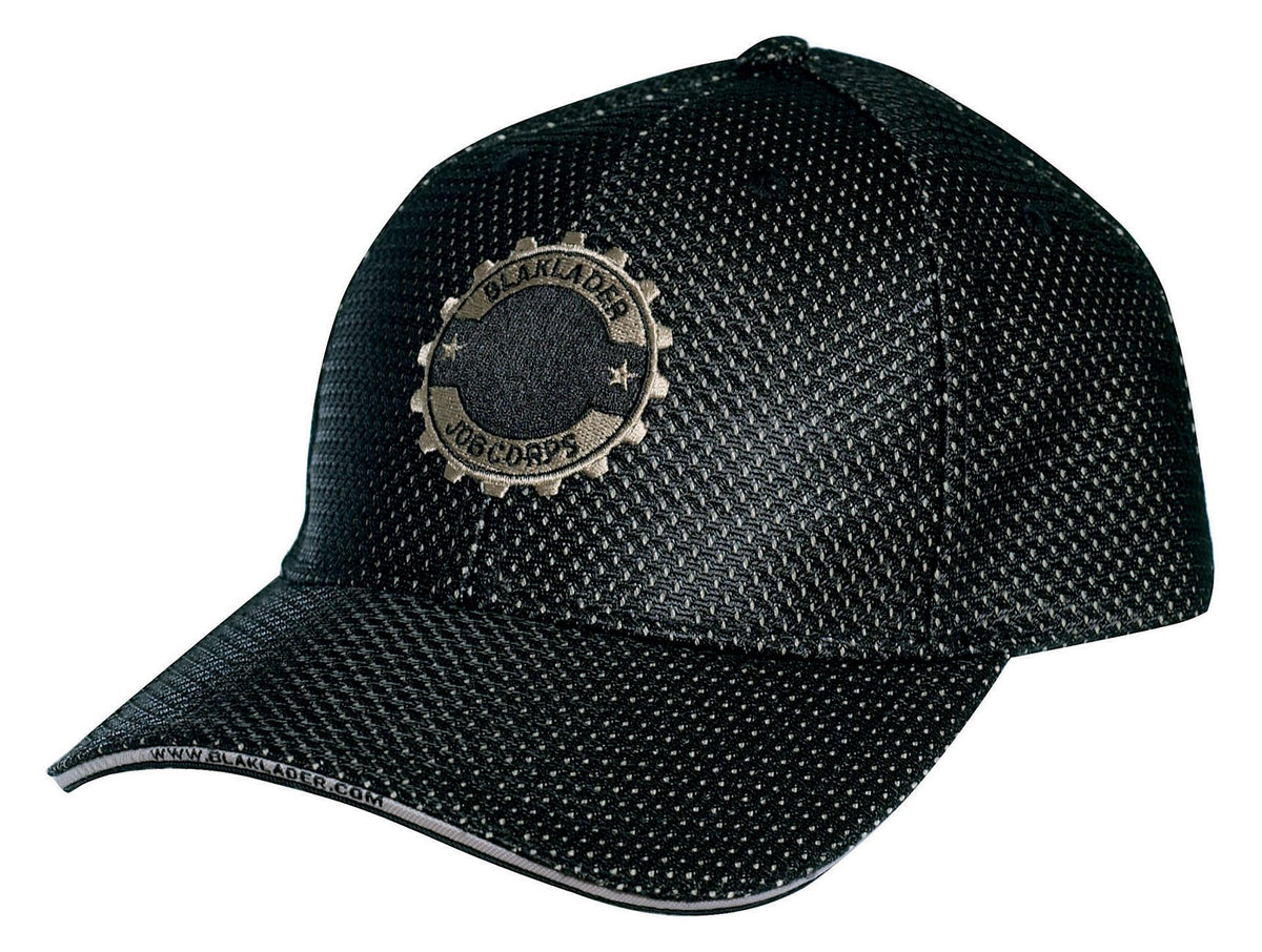 Unisex Blaklader Heavy Duty Cap in Black/Khaki view from the front