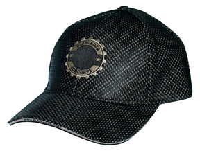 Unisex Blaklader Heavy Duty Cap in Black/Khaki view from the front