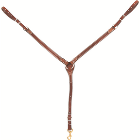 Unisex Cashel 1 Inch Tooled Breastcollar Strap Chocolate