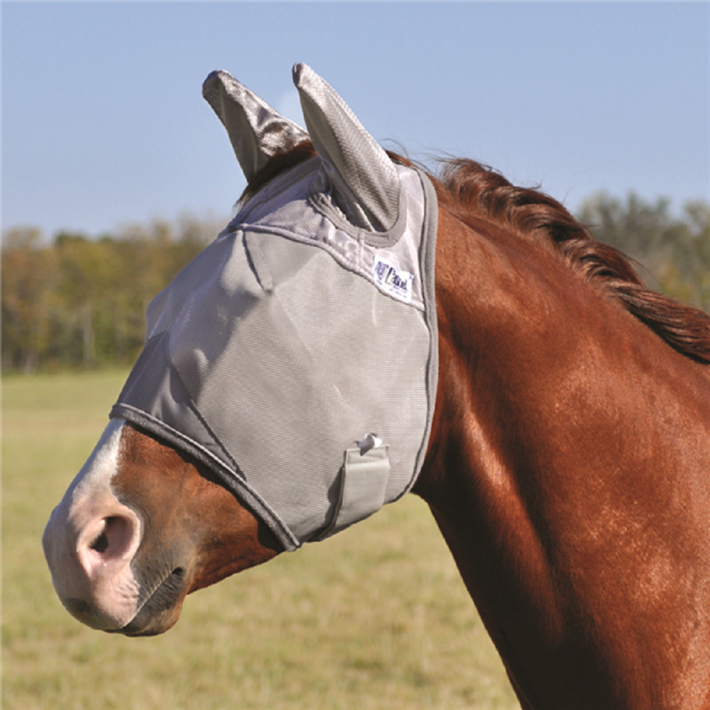 Unisex Cashel Crusader Long Nose And Ears Fly Mask Grey