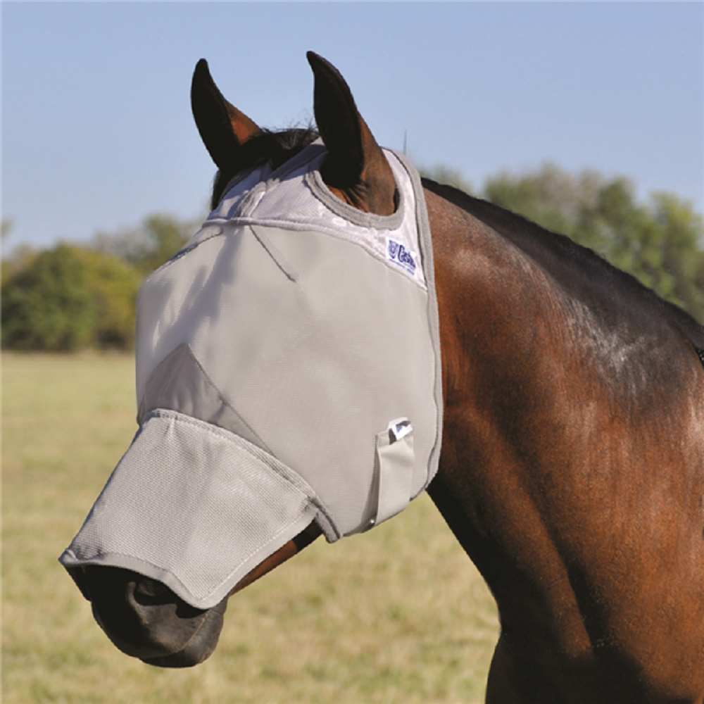 Unisex Cashel Crusader Long Nose Fly Mask Grey