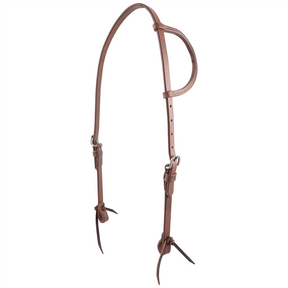 Unisex Cashel Plain Slip Ear Headstall Strap Chocolate