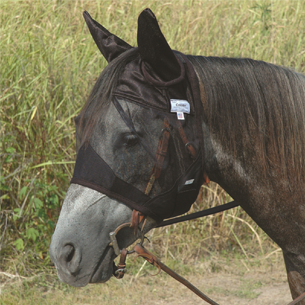 Unisex Cashel Quiet Ride Standard Ears Fly Mask Black