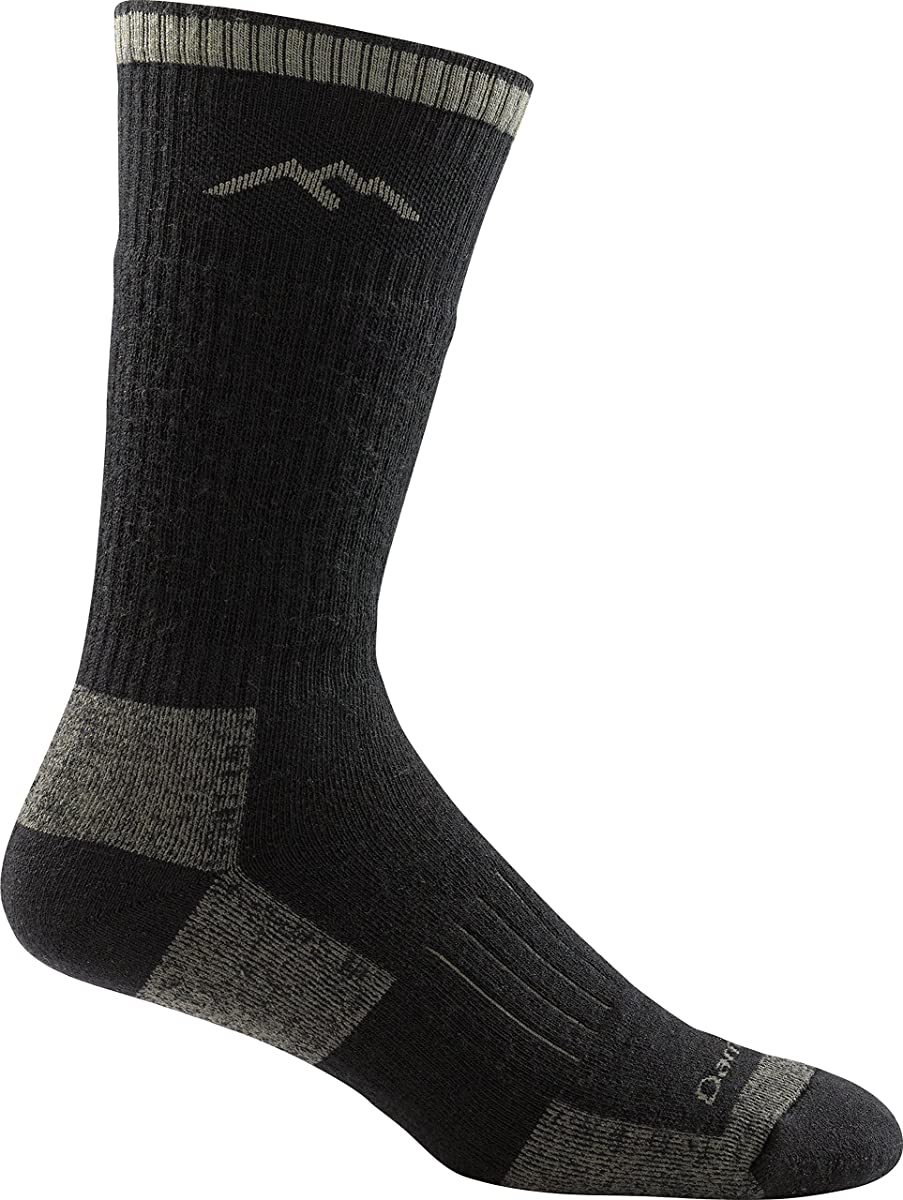 Unisex Darn Tough Hunter Boot Cushion Sock in Charcoal from the side view