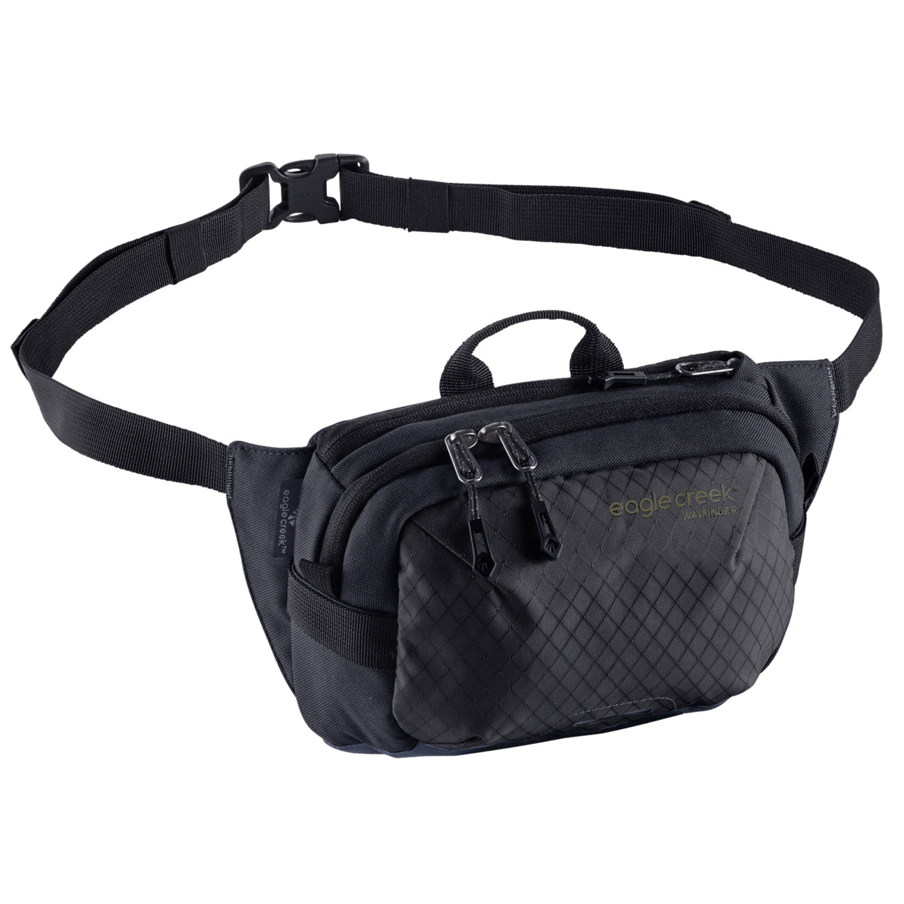 Unisex Eagle Creek Wayfinder Small Waist Pack in Jet Black from the front